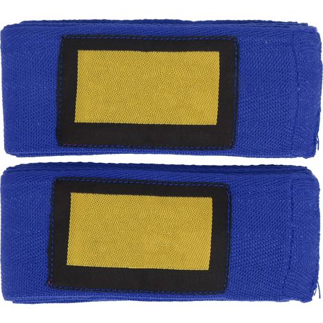 Paire de bandages de boxe en coton élastique pour arts martiaux, Muay Thai, hommes et femmes, bleu (1/5)