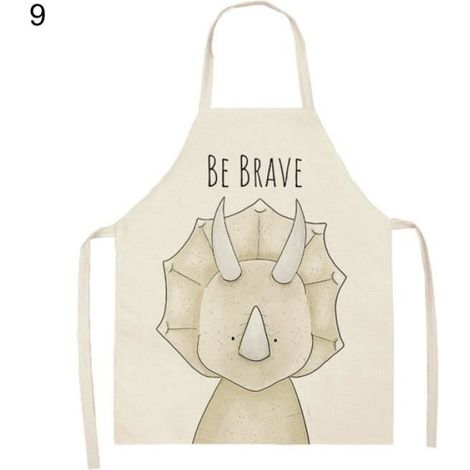 TABLIER DE CUISINE Tablier confortable en coton lin, sangle de bande dessinée mignonne motif style-9-S11 (1/2)