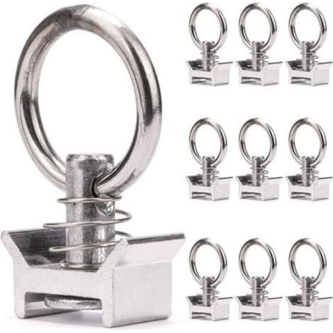 Lot of 10 Pions simples avec anneau 1000 kg pions d'arrimage aéro pour rail d'arrimage aéronautique pion d'ancrage anneau