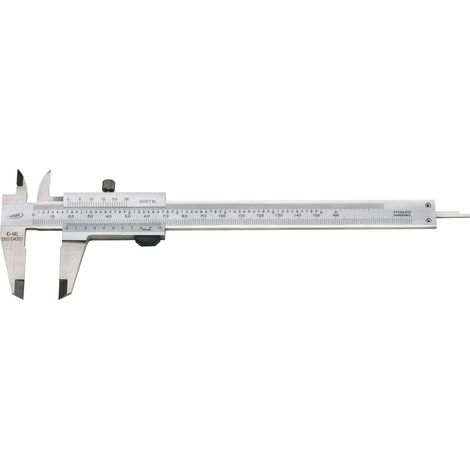 HELIOS PREISSER Messschieber DIN 862 0-150 mm mit Feststellschraube Tiefenmaß eckig