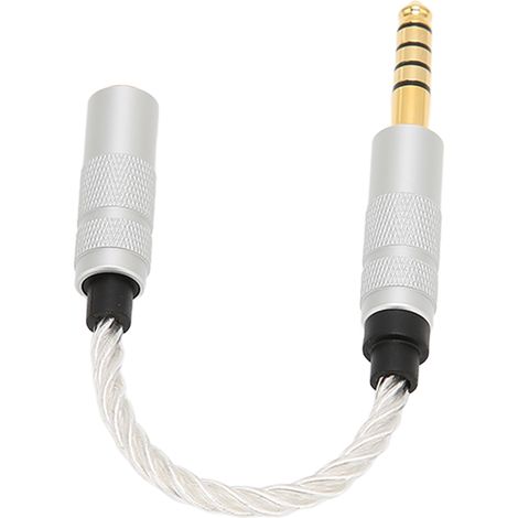 Câble d'adaptateur stéréo 4.4mm mâle vers 3.5mm femelle pour casque audio, compatible avec lecteurs Sony NW‑ZX300A, NW‑WM1A, NW‑WM1Z et PHA‑2A. (1/5)