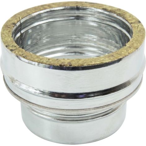 MAKA Raccordo Mono-Doppia Parete Canna Fumaria Doppia Parete 50 Inox Ø 80 mm (esterno 180) (1/5)