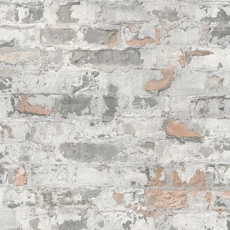 BRICOFLOR Papier peint imitation pierre | Papier peint brique gris | Papier peint mur de pierre - 10,05 x 0,53 m (1/5)