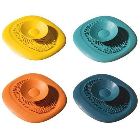 KLVGTIFS PUBouchon de baignoire - Universel - Silicone - 4pcs - Étanche - Couleurs variées (1/4)