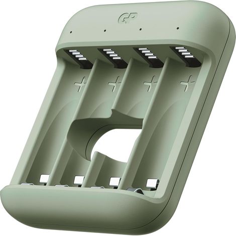Chargeur USB Piles Rechargeables et 4 Piles AA NiMH - GP Charge & Save (1/5)