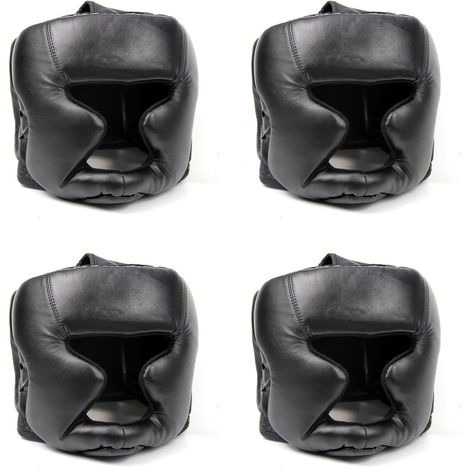 4X Casque Integral Noir Casque de la L'Equipement de Protection de la Formation de Taekwondo (1/5)