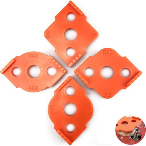 8 Stück Frässchablonen für Oberfräse, Radius Jig Router Templates für Handkantentrimmer, Graviermaschine, Holzbearbeitungswerkzeug