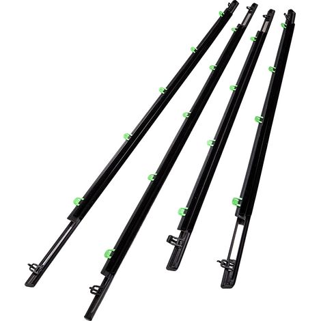 Junta de ventana, caucho + aluminio, 111,2 cm de largo, compatible con SUV compactos 2007-2011, fijación mediante clip, certificado ISO 9001. (1/5)