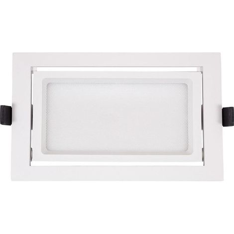 Downlight LED 38W Rectangulaire Orientable Chip OSRAM CCT Sélectionnable 120 lm/W LIFUD Coupe 210x125 mm No Flicker Sélectionnable (chaud-neutre-froid) (1/5)