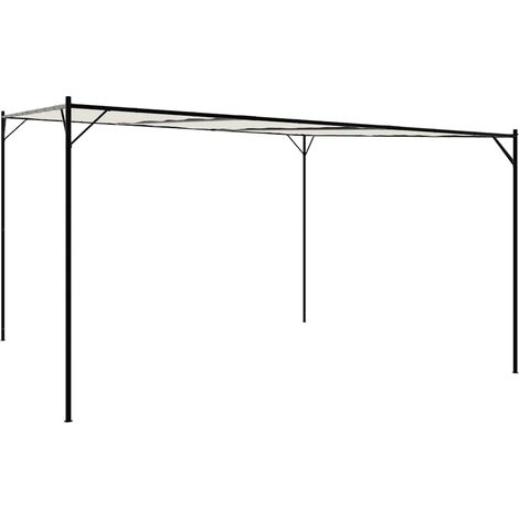 Tonnelle de jardin,Belvédère blanc 4x4 m 180 g/m² tissu et acier CFW310778 (1/5)