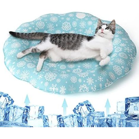 Kühltapiste chat chien Ø 57cm, Kühltapiste pour Katzen Kratzfest 210D Oxford, Hunde Kühltapiste pour été Rund (1/5)