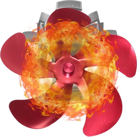 Ersatz-Lüfterflügel – 5 Flügel für wärmebetriebenen Kaminventilator – wärmebetriebene Kaminventilatorflügel, Zubehör für Ofenventilatoren (1/5)