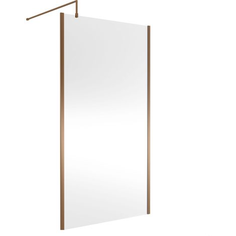 Balterley Framed Wetroom Screen, 1100mm, Brushed Bronze