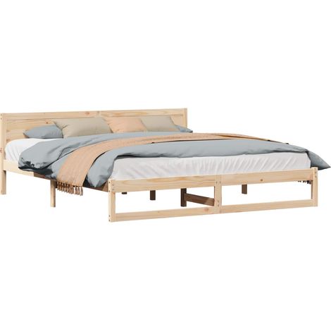 Maison Exclusive - Estructura de cama Natural 180 x 200 cm Madera (1/5)