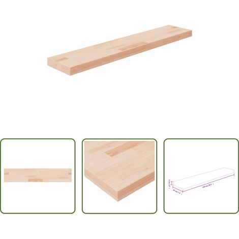 Stauraum - Regalboden 100x20x4 cm Unbehandeltes Massivholz Eiche (1/5)