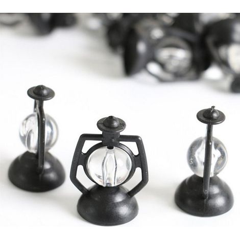 Lampe miniature, mobilier miniature, accessoires miniatures, scène miniature rétro, petite lampe à pétrole, applique murale décorative (noire) (10 pièces) (1/5)