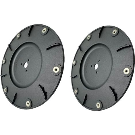 Lot de 2 lames de rechange pour tondeuse à gazon Mammotion, Luba 1, AWD, Luba 2, AWD, modèles AWD, plaques de Plastique de coupe en acier, noir, 170 x 16,9 mm
