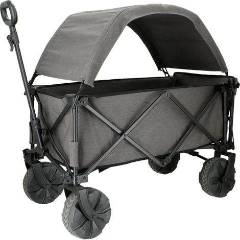 Travellife Burano carro de playa gris con toldo