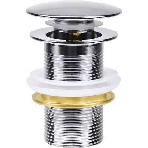 - Bonde de Lavabo Standard-G 1 ¼ sans Trop Plein, Bonde de Vidage Universel Bonde Pop Up Automatique (1/4)