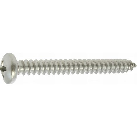 50 Vis tôle tête cylindrique pozidriv Inox A2 DIN7981 - diamètre 4 mm - Longueur 80 mm mm - Diamètre 4.8 mm