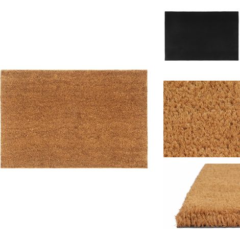 Tapis de porte naturel 60x90 cm fibre de coco touffeté - Tapis D'entrée - Paillasson - Fibre De Coco - Antidérapant - Résistant (1/5)