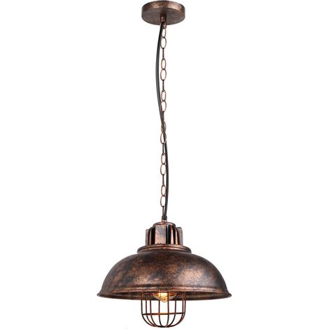 E27 Hängeleuchte Industrie Retro Kronleuchter Ø30CM Metall Pendelleuchte für Schlafzimmer Wohnzimmer Restaurant 1 Stückee Rost