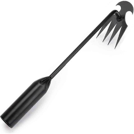Désherbeur, outil de désherbage de jardin, merveille pour l'élimination des mauvaises herbes, acier au manganèse à 4 dents (30 cm) (1/5)