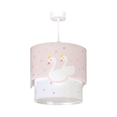Dalber Lámpara colgante Infantil Sweet Love Rosa, con cisnes (1/2)