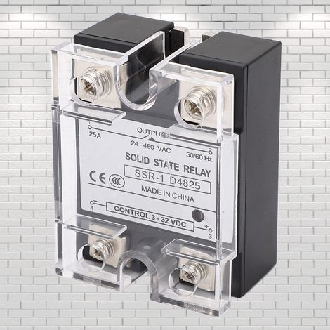 Relais statique SSR-1 D4825 25 A 24-480 V CA Commande CC/CA (1/5)