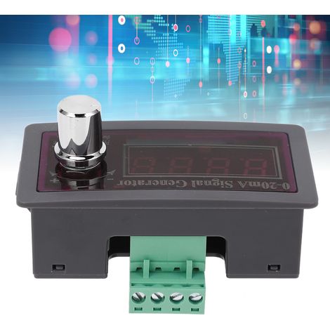Générateur de signal de courant 0-20 mA à bouton-poussoir, transmetteur de vanne PLC réglable, convertisseur de fréquence, commande DCS, milliampèremètre 15-28 VCC. (1/5)