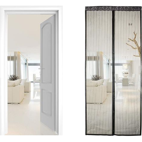 Mosquito Insect Fly Magnetic Door Curtain Magnetic Mount Door Curtain 100ⅹ210cm Perfect for Hallways/Doors/Patio – (1/5)