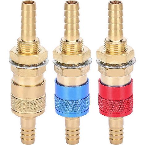 Adaptateur en laiton refroidi à l'eau, raccord rapide de tuyau de soudage 8 mm, fiche de soudage à connexion rapide, adaptateur de gaz pour soudage MIG/TIG, soudeur (1/5)
