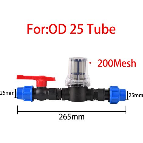 (B-Chine continentale) Tuyau d'arrosage avec filtre et raccord rapide en PE/PVC 25/32 mm pour système d'irrigation de jardin (1/5)