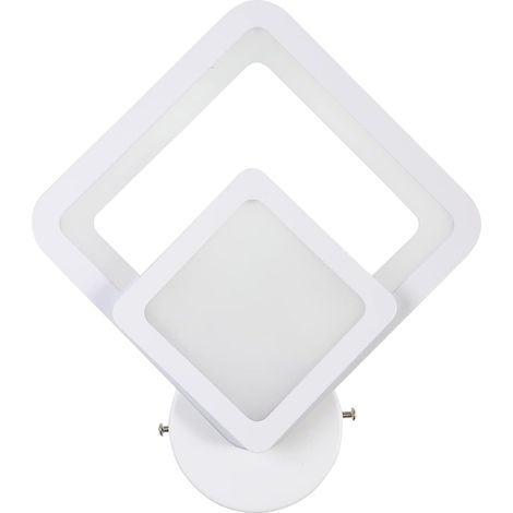 Applique led da parete a muro, illuminazione per interno a forma di rombo, stile moderno, lampada 12W, CCT switch, luce selezionabile, calda, fredda, naturale, - Colore della luce: Luce fredda