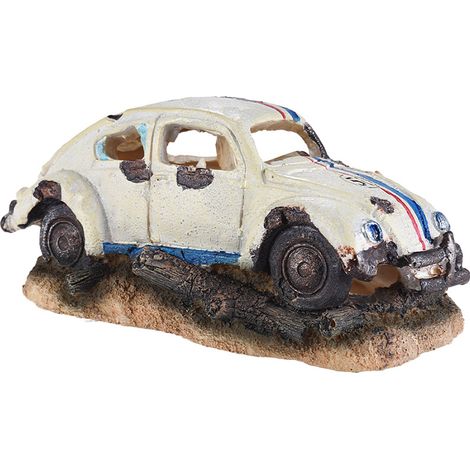 Adorno decorativo con forma de coche para acuario, roca de burbujas, bomba de oxígeno, resina decorativa (1/5)