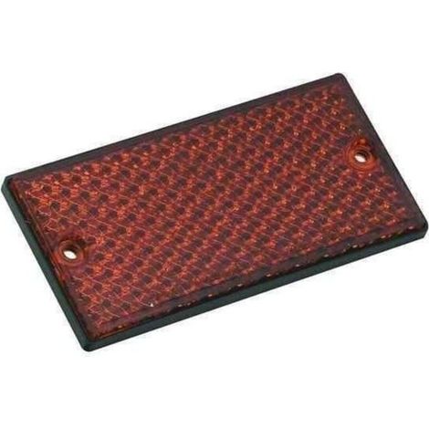 Catadioptre - Rectangulaire - 106 x 50 mm - Orange - Pour Remorque - Unité