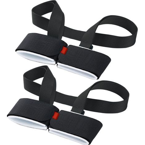 2 Pièces Sangles Porte-Skis Réglable,Bandoulière de Ski,Transport Poignets de Ski,Bâtons pour Enfants et Adultes (1/5)