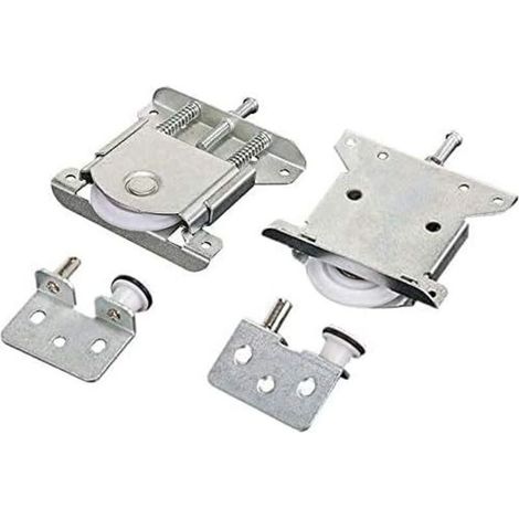 2-teilige Schiebetürrollen für Kleiderschränke, Schiebetürteile für Kleiderschränke, Rollen, Laufschienen, Schiebetürrollen für Kleiderschränke, Tragkraft: 30 kg (1/3)