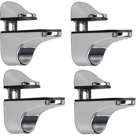 Adjustable Glass Shelf Bracket, 4 Pcs Glass Shelf Bracket, Wall Mounted Glass Clamp, Glass Shelf Bracket, For Glass Shelf (1/5)