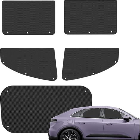 Protection Solaire pour Voiture,Store Latéral Pare-Soleil - Isolant Thermique Bloqueur UV Rideau Intimité Noir Montage pour Vitres Côté Camion Fourgon Voyage Stationnement (1/5)
