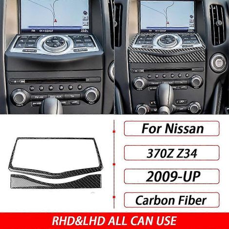Pour Nissan 370z Z34 2009 et plus, kit d'accessoires intérieurs de voiture en fibre de carbone avec levier de vitesse, compteur de vitesse, lève-vitre et poignée de porte - Autocollant (1/5)