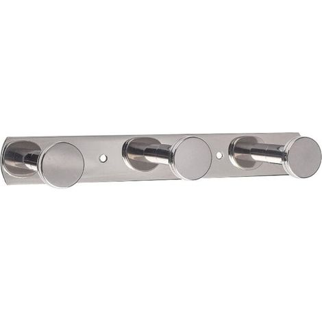 Perchero de pared Ganchos para toallas con 3 ganchos Ganchos de pared con tornillos de acero inoxidable 304 Toallero para baño y cocina Cromo cepillado (1/4)