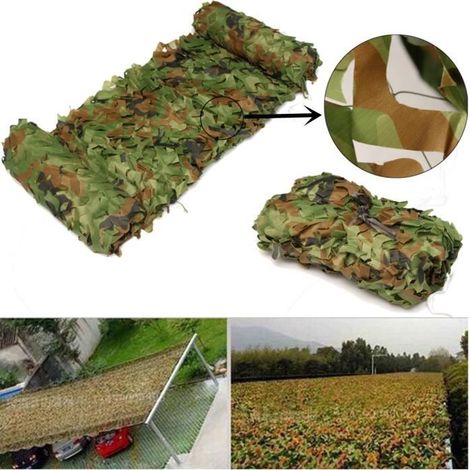 NEUFU Filet de Camouflage Camo Armée 3m x4m Camping Militaire Chasse Soldat Forêt (1/4)