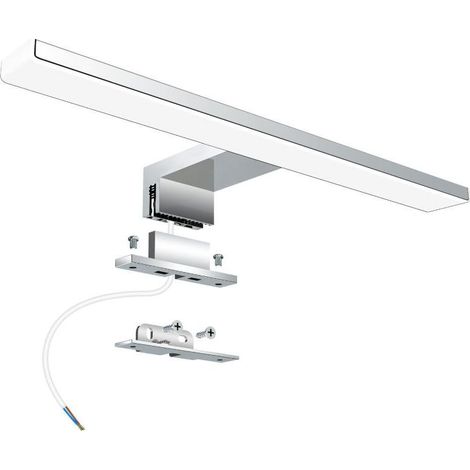 Sans perçage Lampe de miroir argentée 4000K lumière neutre 5W économe et lumineuse étanche pour salle de bain et dressing (1/5)