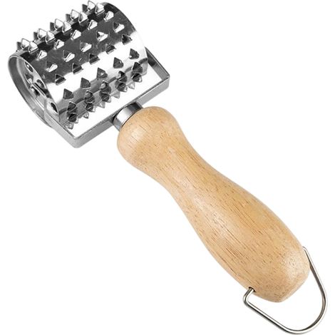 Attendrisseur de viande en acier inoxydable, manche en bois, outil de cuisine (1/5)