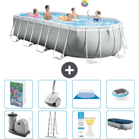 Prism Frame Pool Oval - 610x305x122 cm - 9-teilig S552