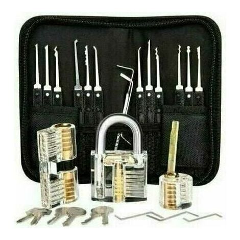 royaluxe - Kit de crochetage professionnel, 26 kits de signature de mot de passe avec 3 kits transparents de crochetage de cadenas (1/5)