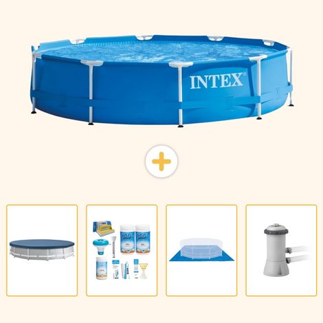 Intex Piscine Tubulaire Ronde - 366x76 cm - 5-pièces S77 (1/5)