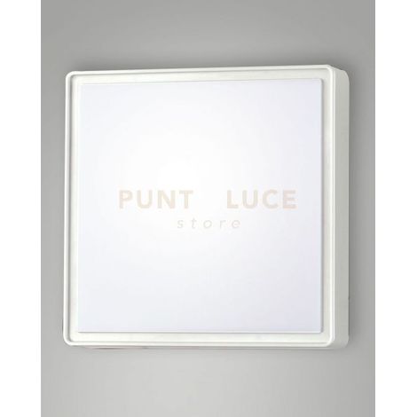 OBAN PLAFONIERA BIANCA 2 LUCI ATTACCO E27 L.30X30CM IP65