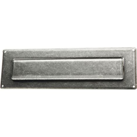 HALCÖ Briefeinwurf 285 x 85 mm, Eisen verzinkt schwarz passiviert